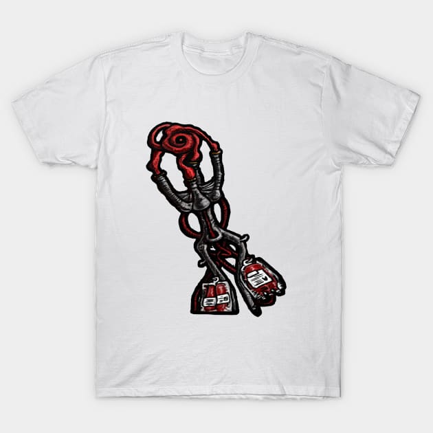 Blood Staff T-Shirt by Azgrakth